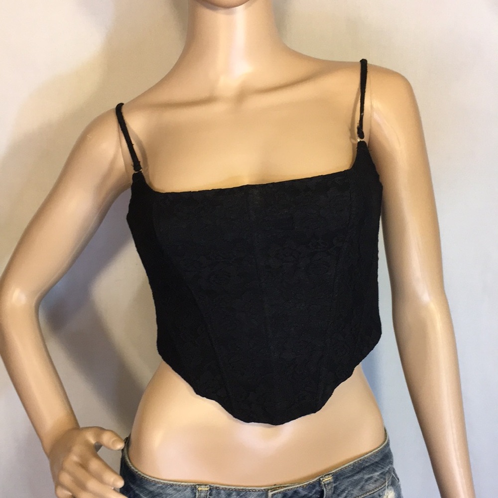 Women's Black Lace Bustier by White Fox, Sz XS